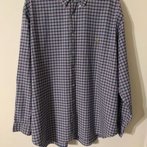 Ralph Lauren polo 2XB red blue and green plaid button down shirt